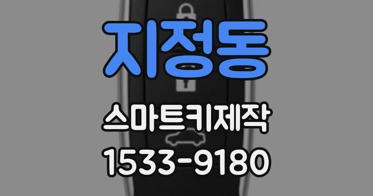 지정동 스마트키제작