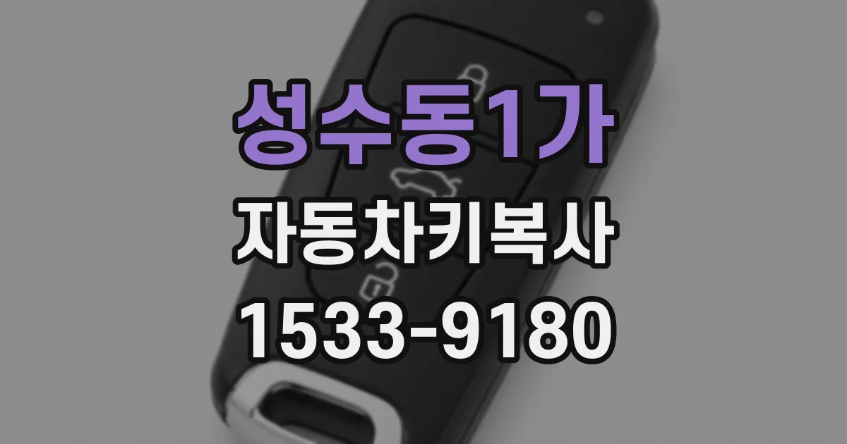 성수동1가 자동차키복사