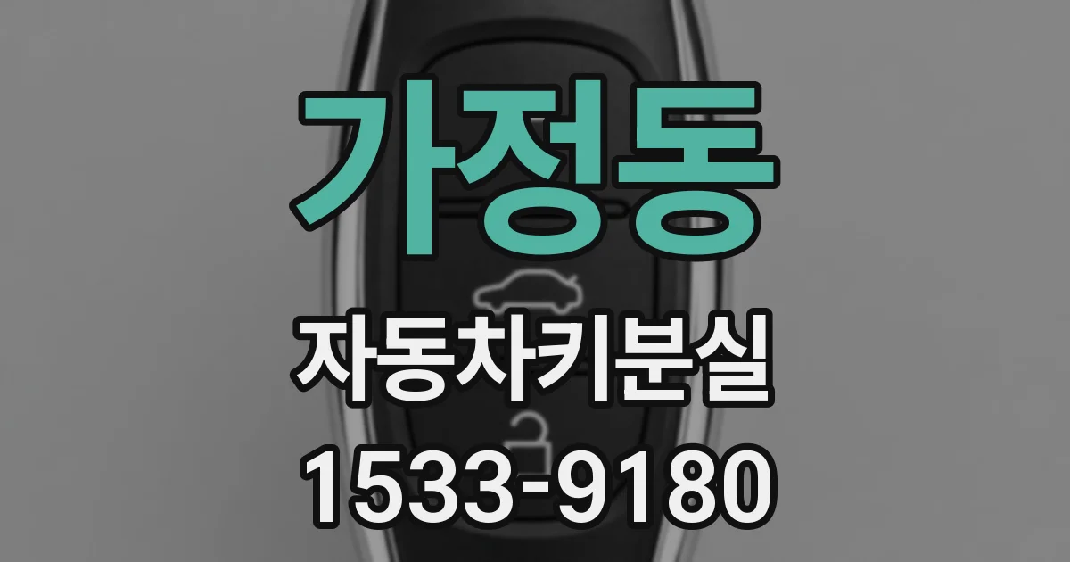가정동 자동차키분실