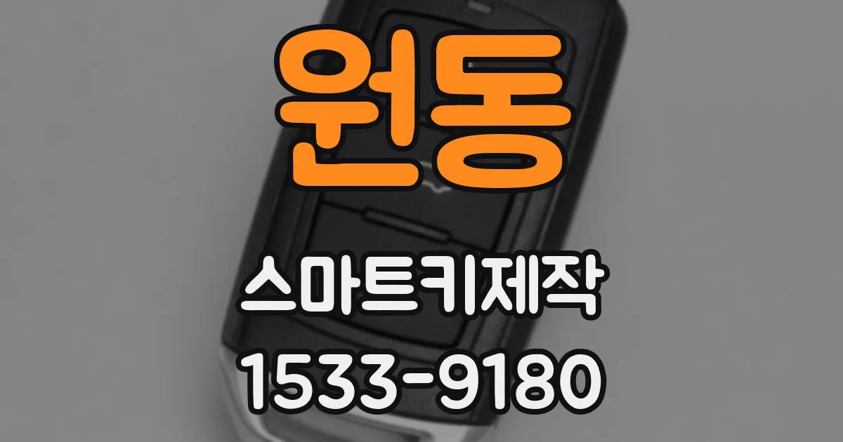 원동 스마트키제작