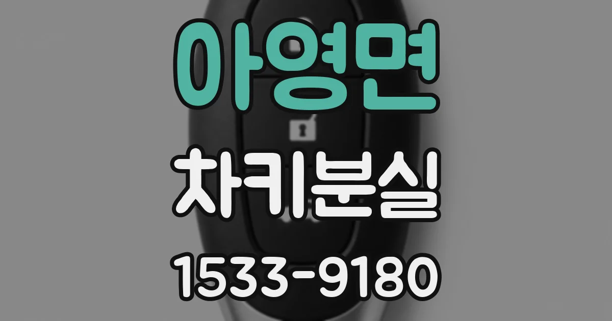 아영면 차키분실
