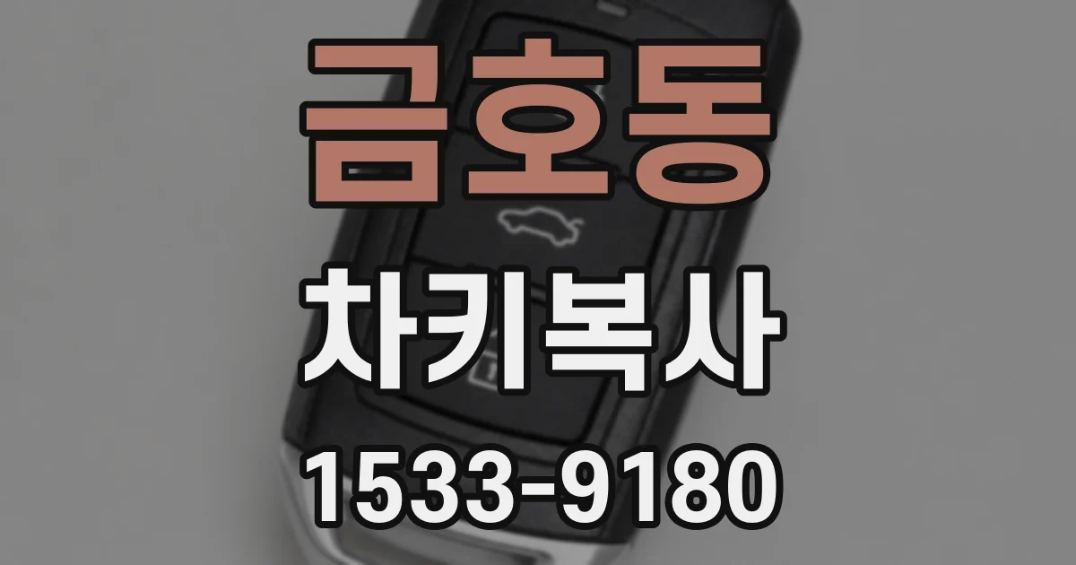 금호동 차키복사