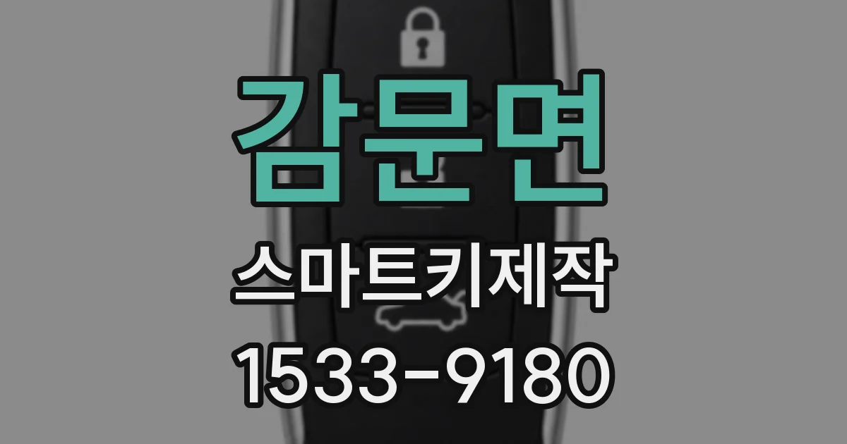 감문면 스마트키제작