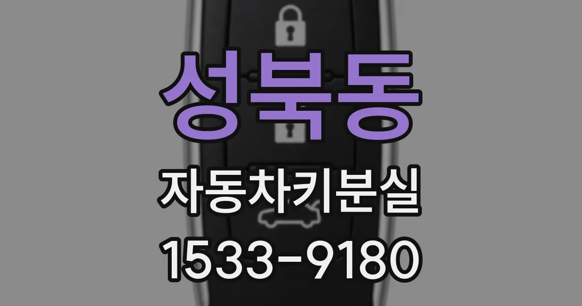 성북동 자동차키분실