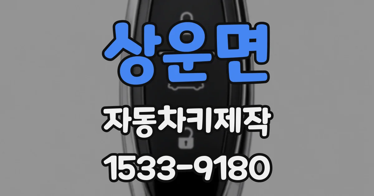 상운면 자동차키제작