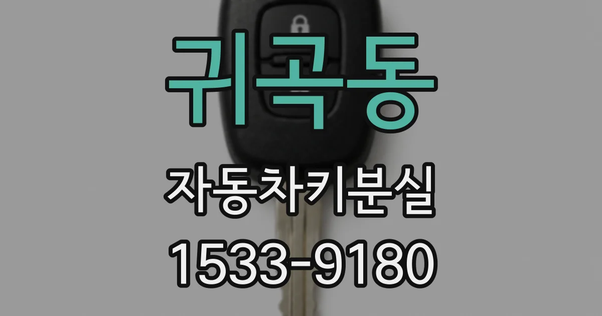 귀곡동 자동차키분실