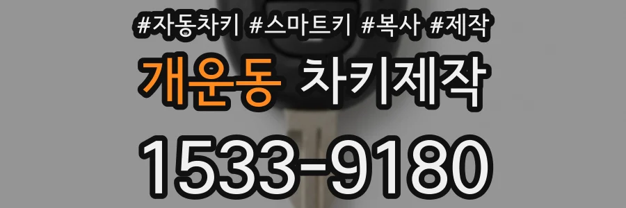 개운동 차키제작