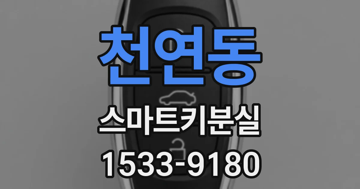천연동 스마트키분실