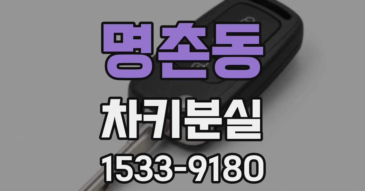 명촌동 차키분실