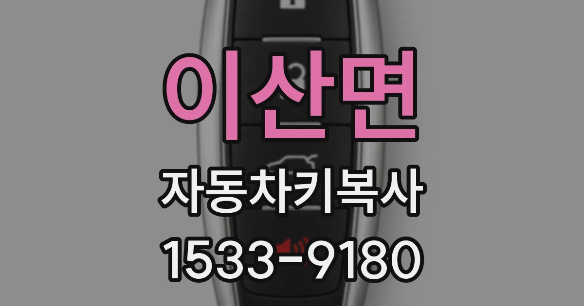 이산면 자동차키복사