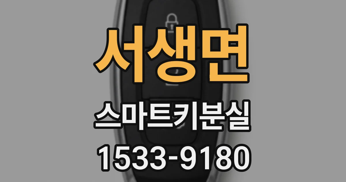 서생면 스마트키분실