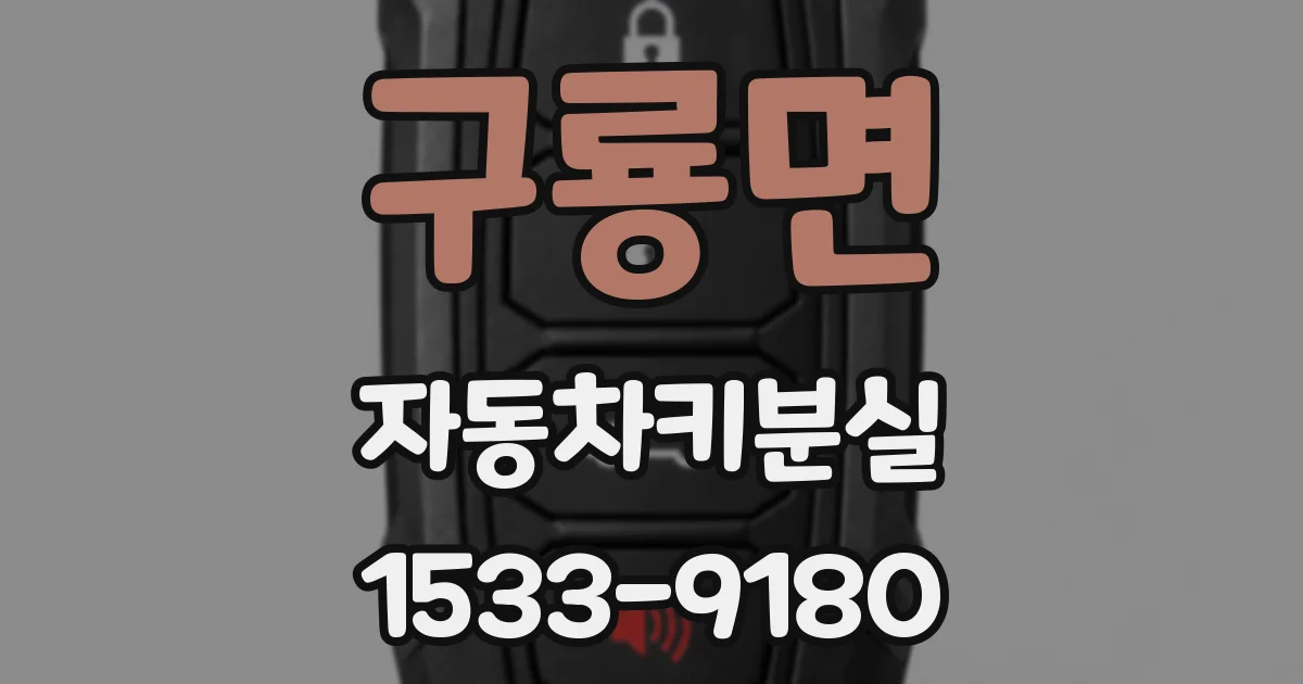 구룡면 자동차키분실