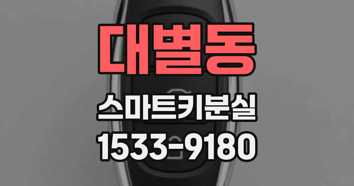 대별동 스마트키분실