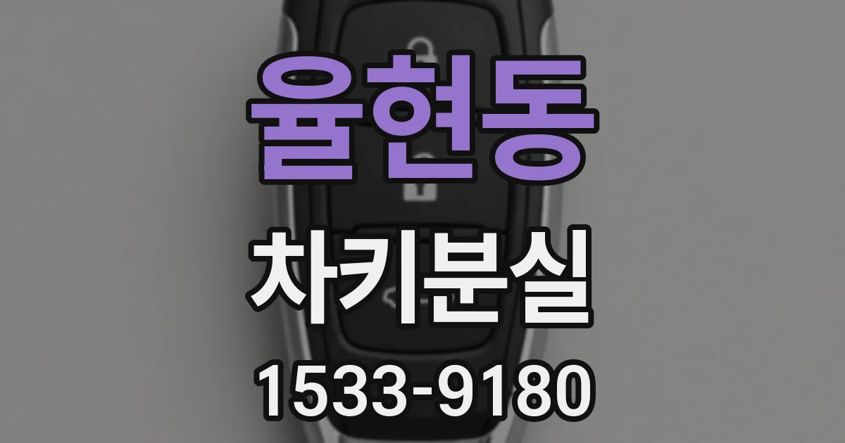 율현동 차키분실