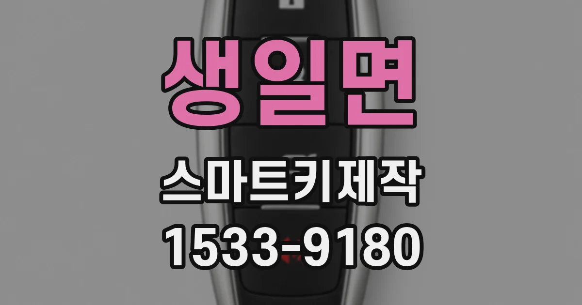 생일면 스마트키제작