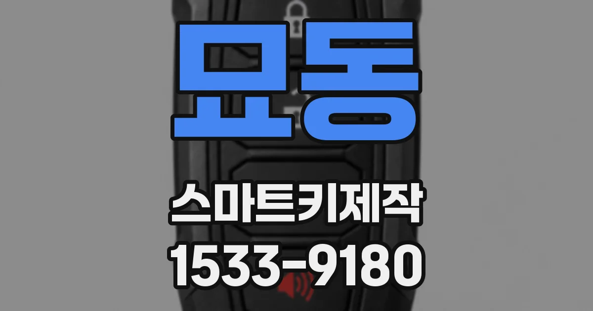 묘동 스마트키제작
