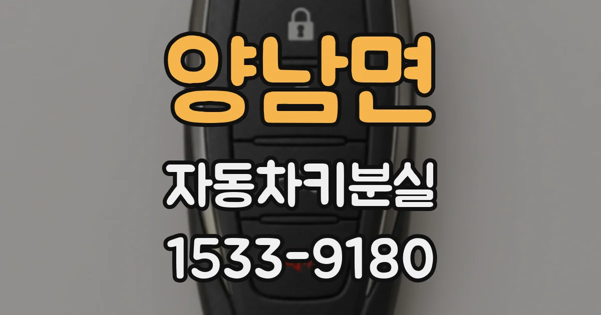 양남면 자동차키분실