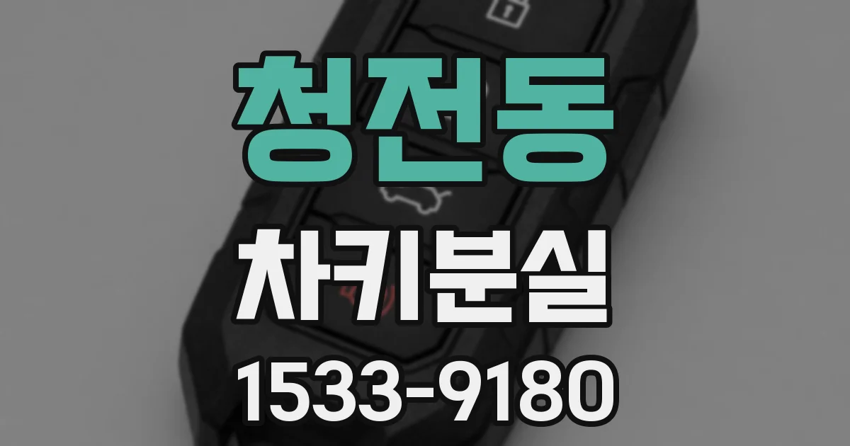 청전동 차키분실