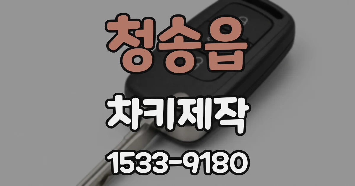 청송읍 차키제작