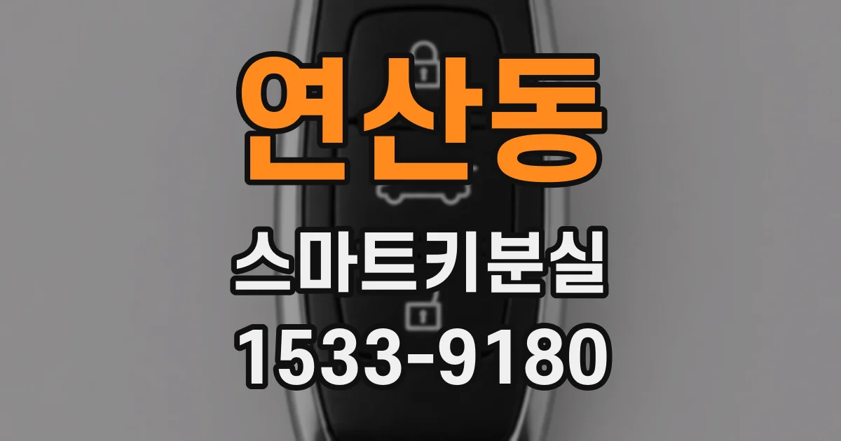 연산동 스마트키분실