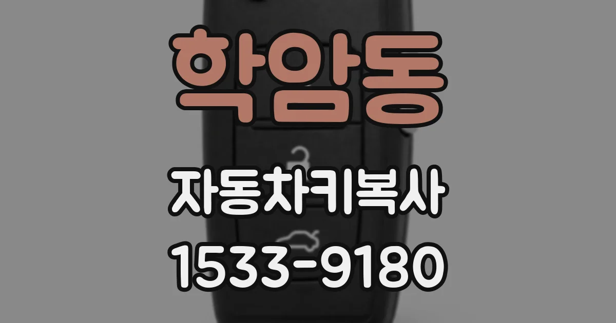 학암동 자동차키복사