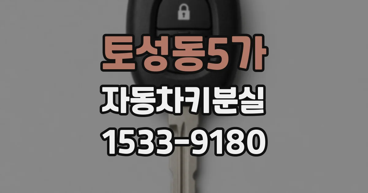 토성동5가 자동차키분실