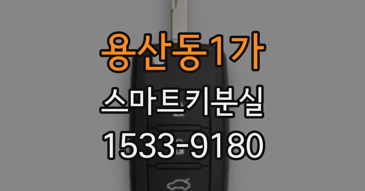 용산동1가 스마트키분실