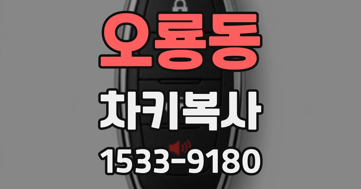오룡동 차키복사