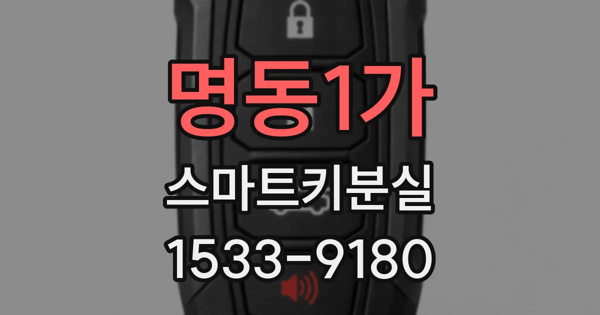 명동1가 스마트키분실