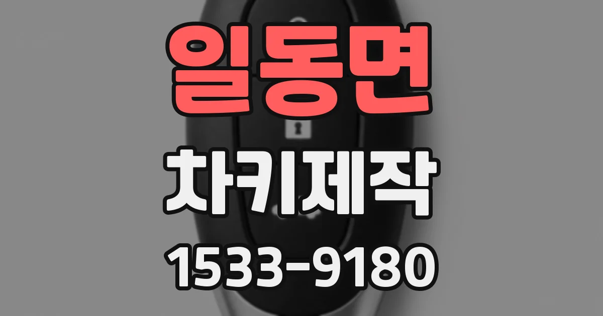 일동면 차키제작