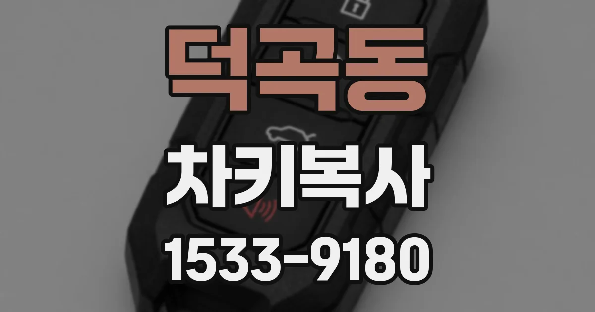 덕곡동 차키복사