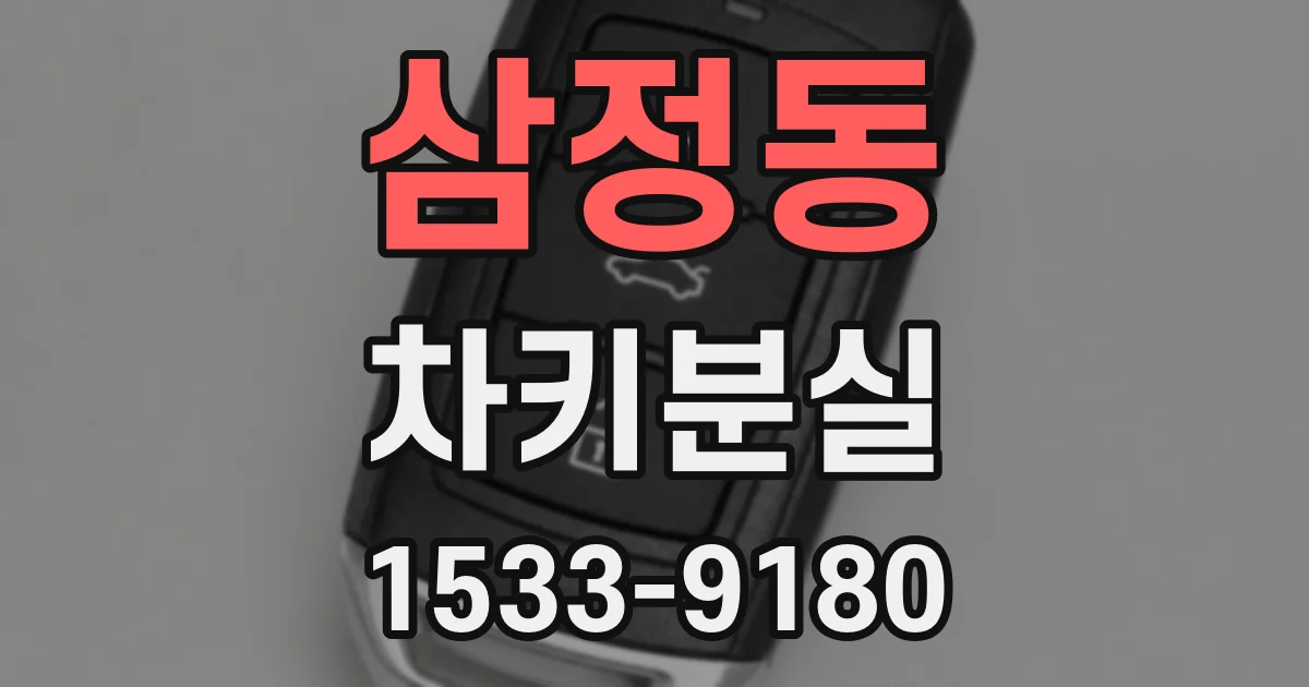 삼정동 차키분실
