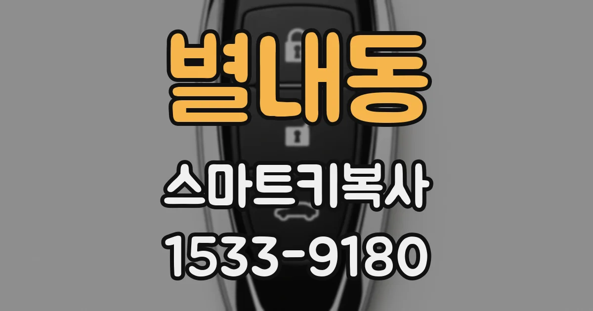 별내동 스마트키복사