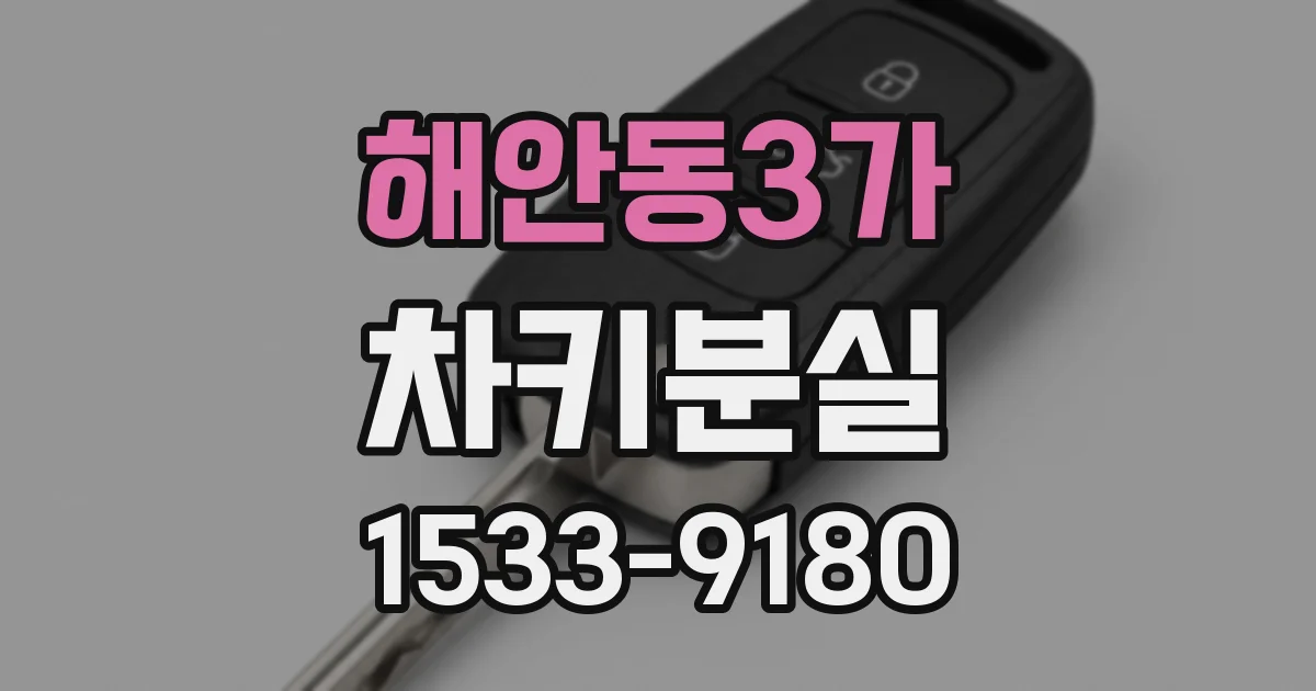 해안동3가 차키분실