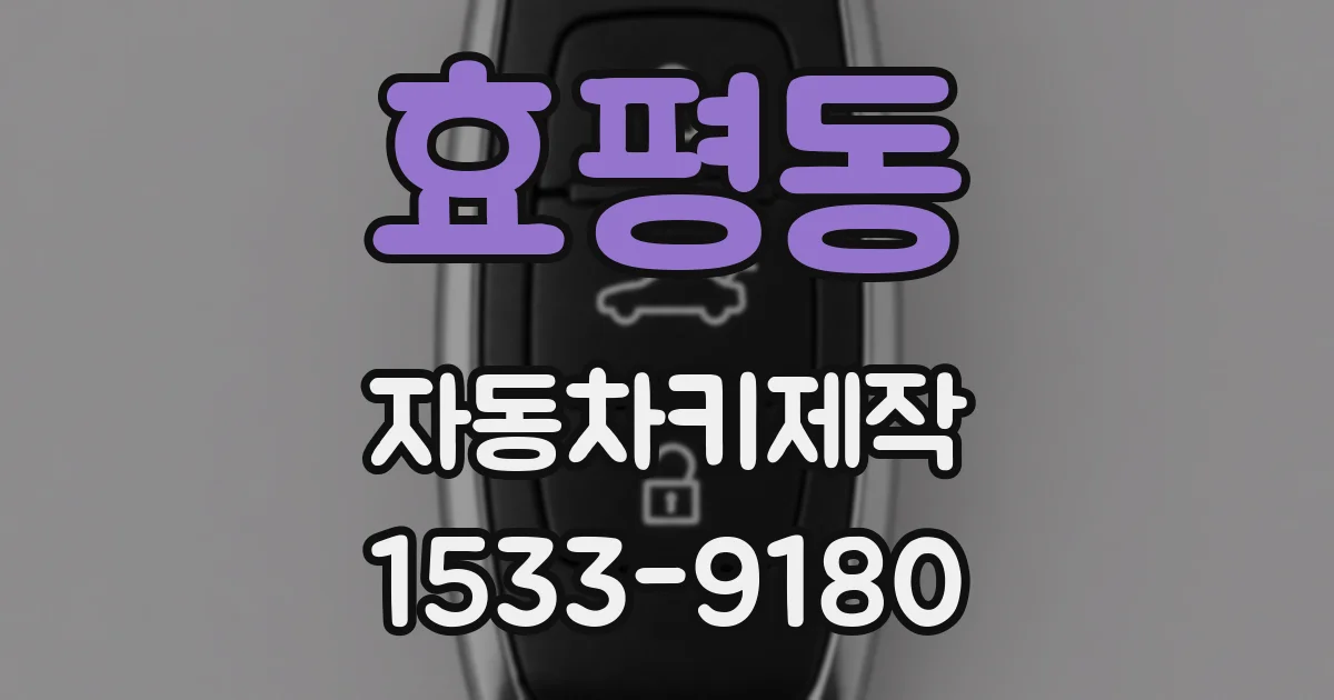 효평동 자동차키제작