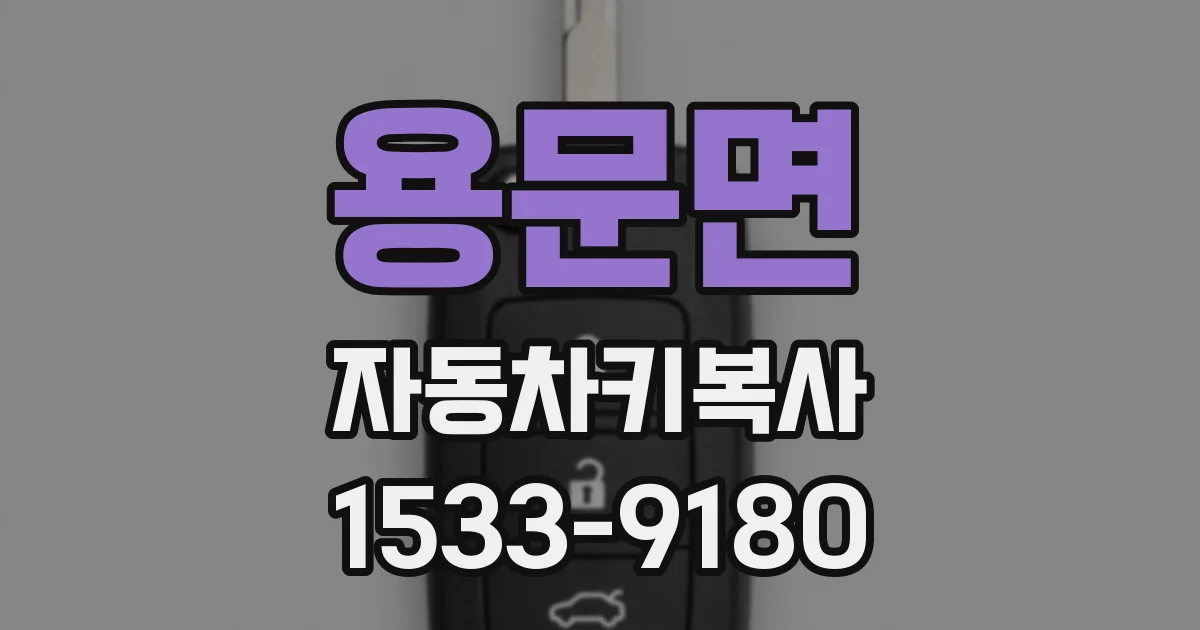 용문면 자동차키복사
