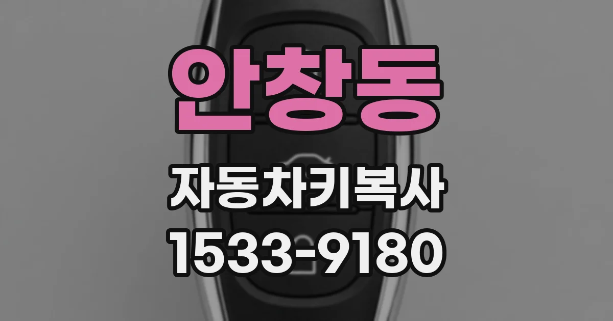 안창동 자동차키복사