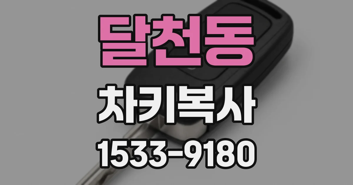달천동 차키복사