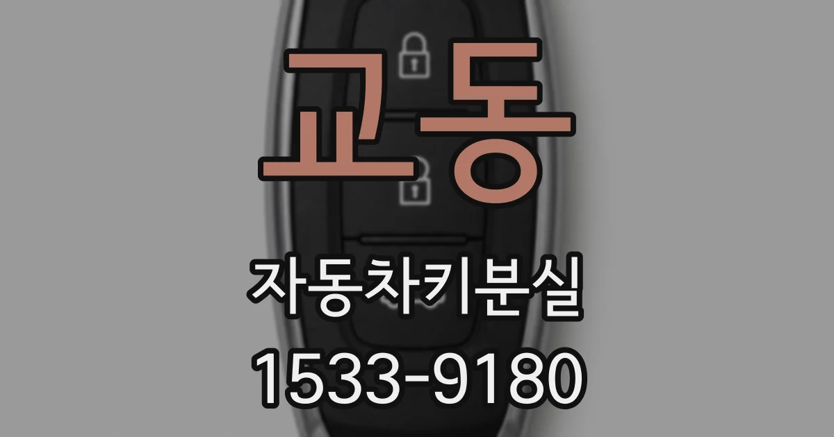 교동 자동차키분실