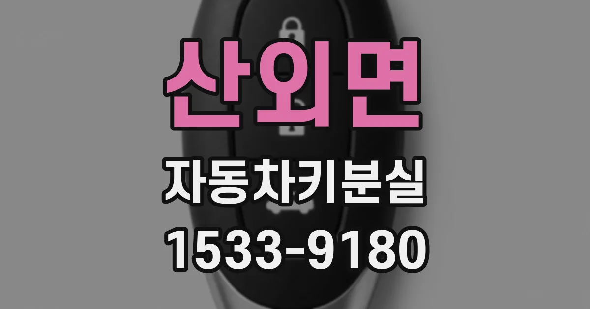 산외면 자동차키분실