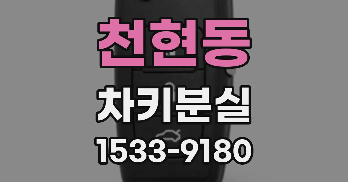 천현동 차키분실