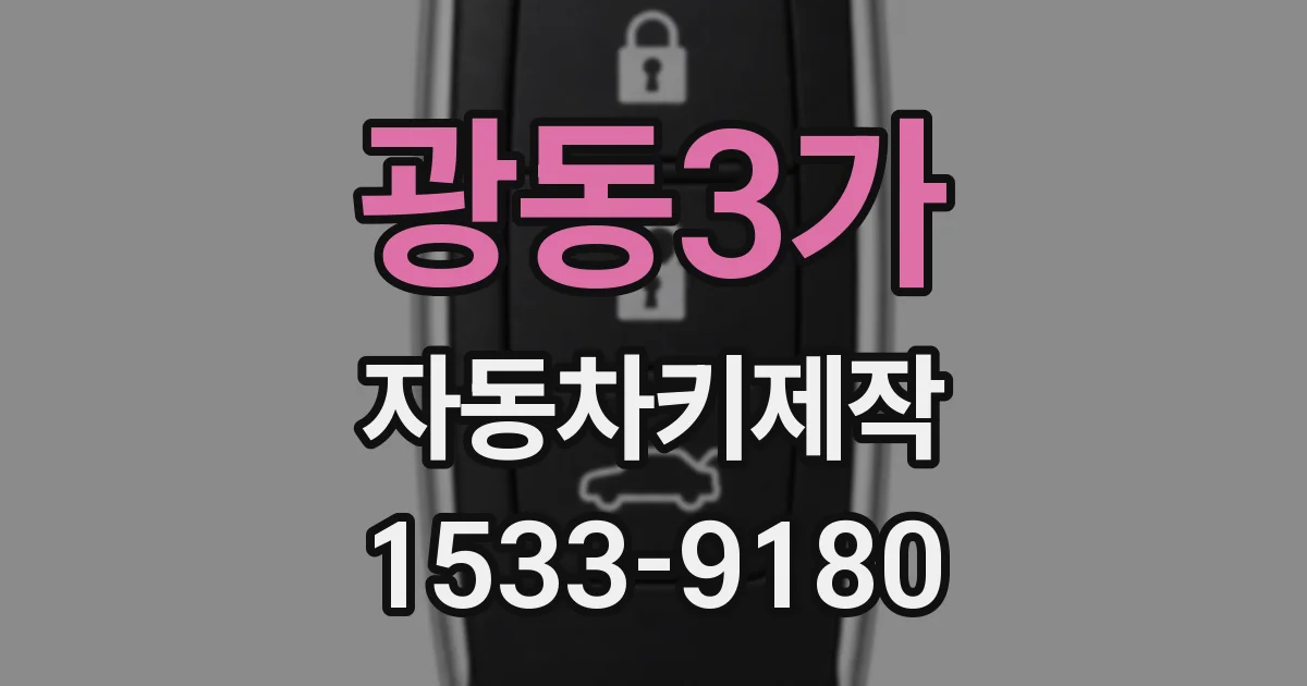 광동3가 자동차키제작