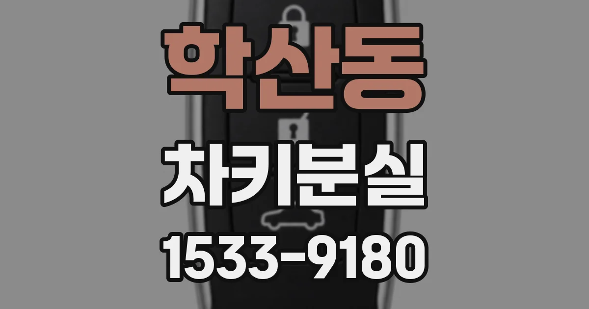 학산동 차키분실