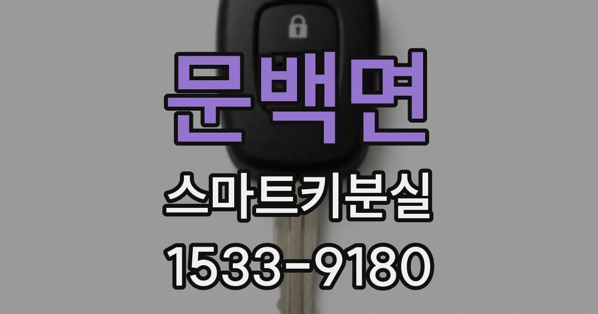 문백면 스마트키분실