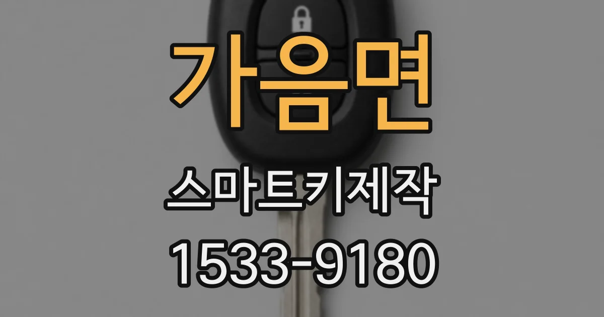 가음면 스마트키제작