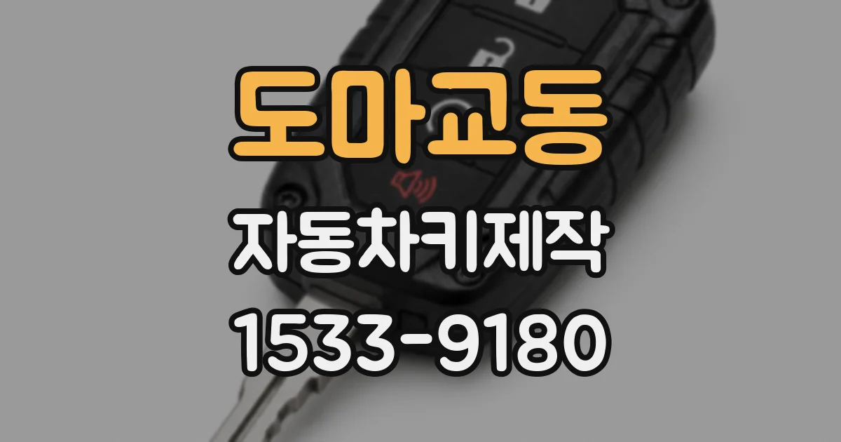 도마교동 자동차키제작
