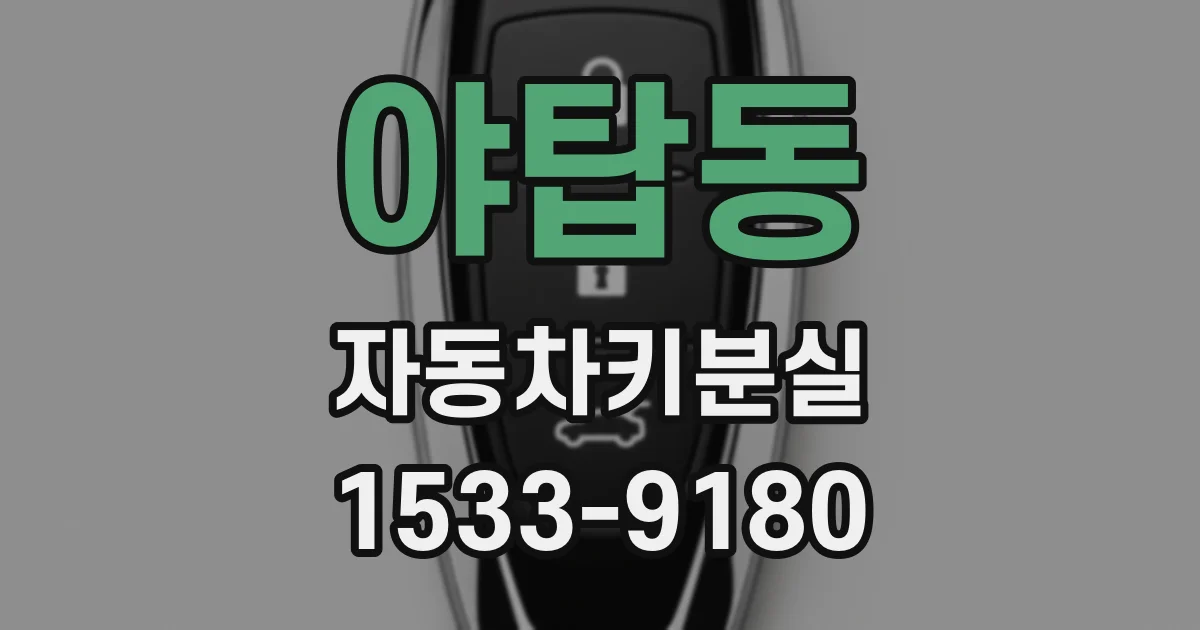 야탑동 자동차키분실