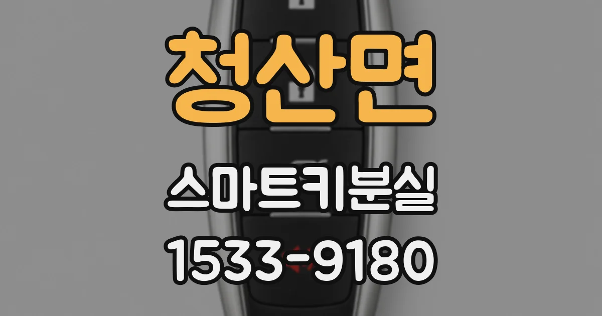 청산면 스마트키분실