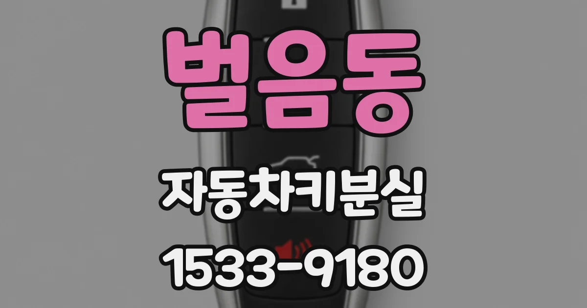 벌음동 자동차키분실