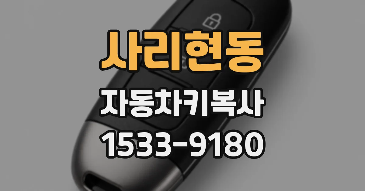 사리현동 자동차키복사